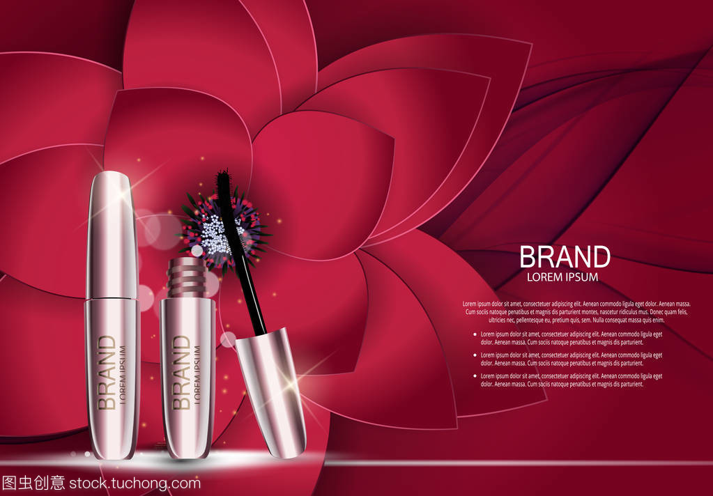 盡顯真我，魅力無限——Reportv 3D 逼真矢量睫毛膏系列廣告設計